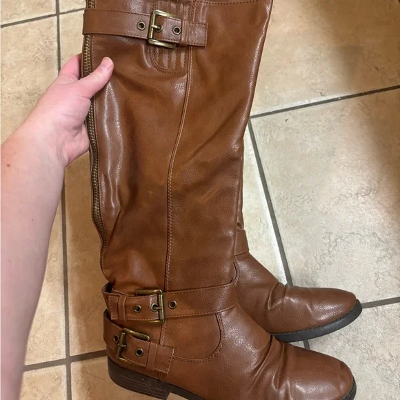 Rampage Tan Over the Knee Women’s Boots - Picture 3 of 5